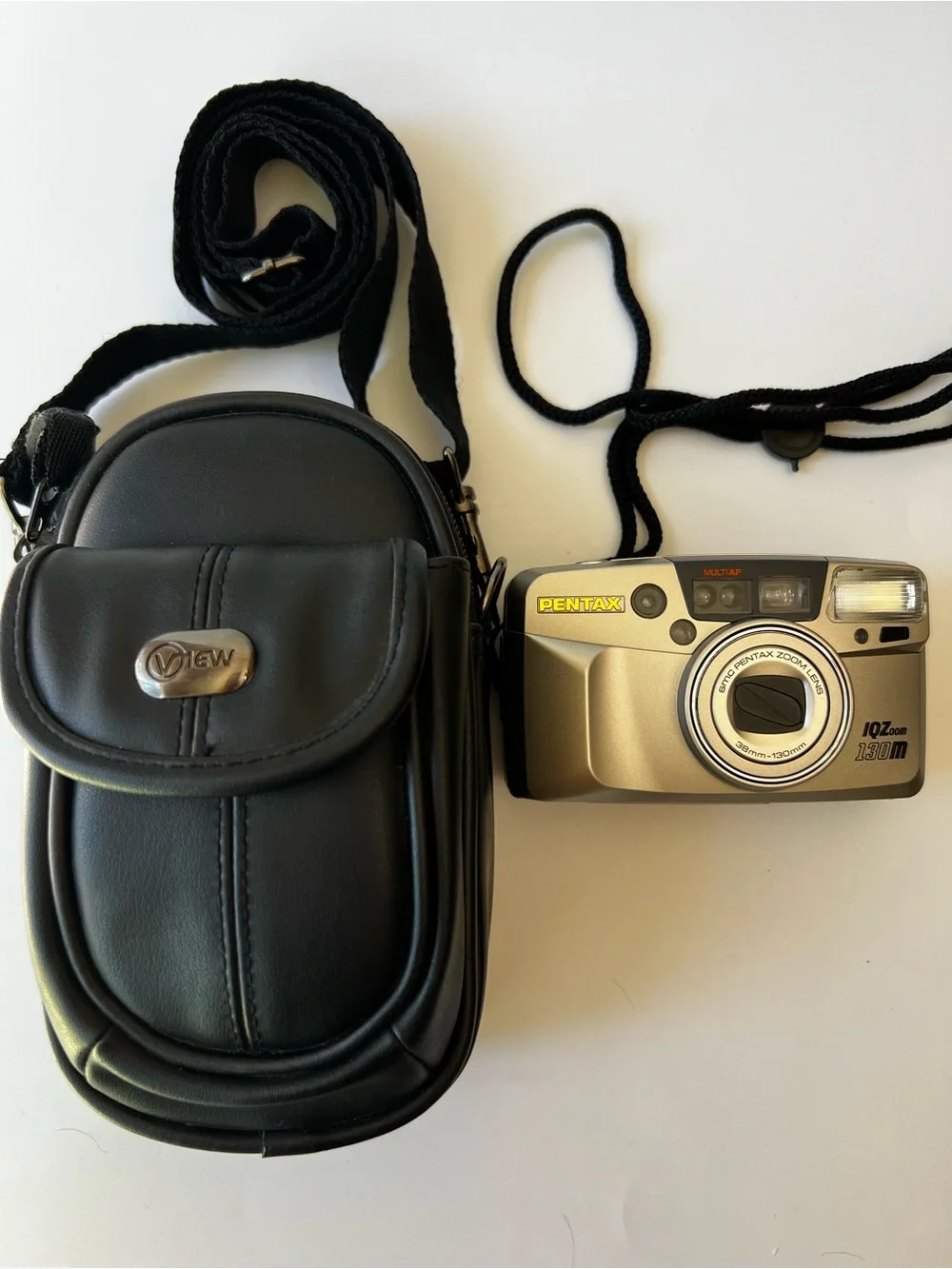 Mint Pentax IQ Zoom 130M : 35mm Point and Shoot Film Camera/Manual/Case TESTED